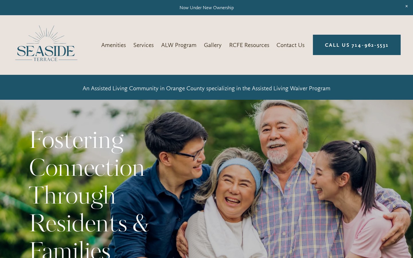 Seaside Terrace assisted living community website designed by Seaside Senior Living Marketing